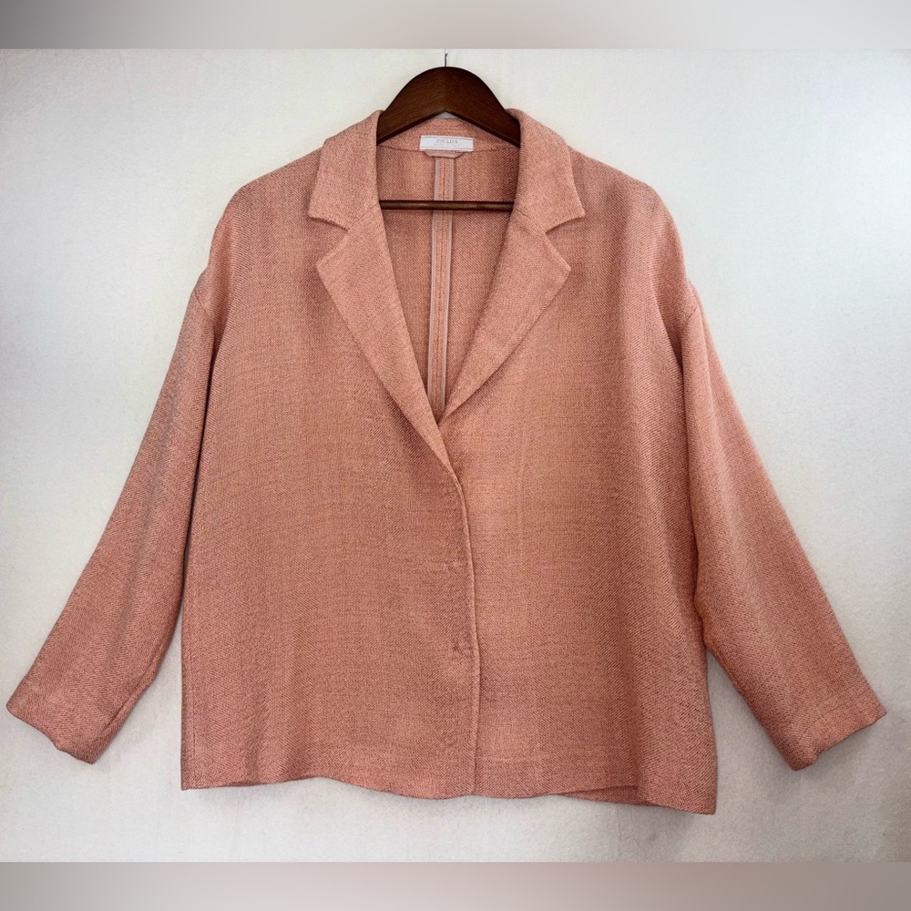 PRADA Knit Blazer Jacket Made in Italy Peach Breathable Pink Plus EU‎ 44 US 14